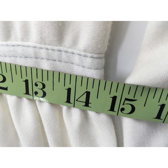 Vintage Leslie Fay Cream Dress Embroidery Maxi Long Sleeve cOTTON bLEND MEDIUM - Picture 10 of 12